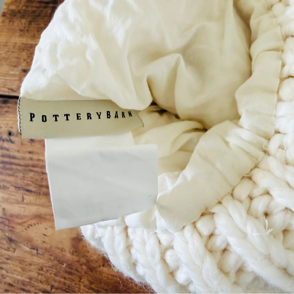 Pottery Barn Cream Chunky Knit Thick Stocking - Picture 6 of 6